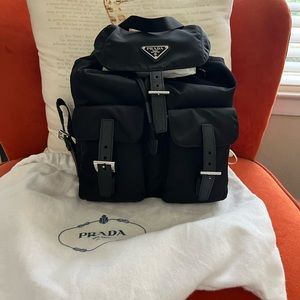 Like new small nylon Prada backpack, re-edition!